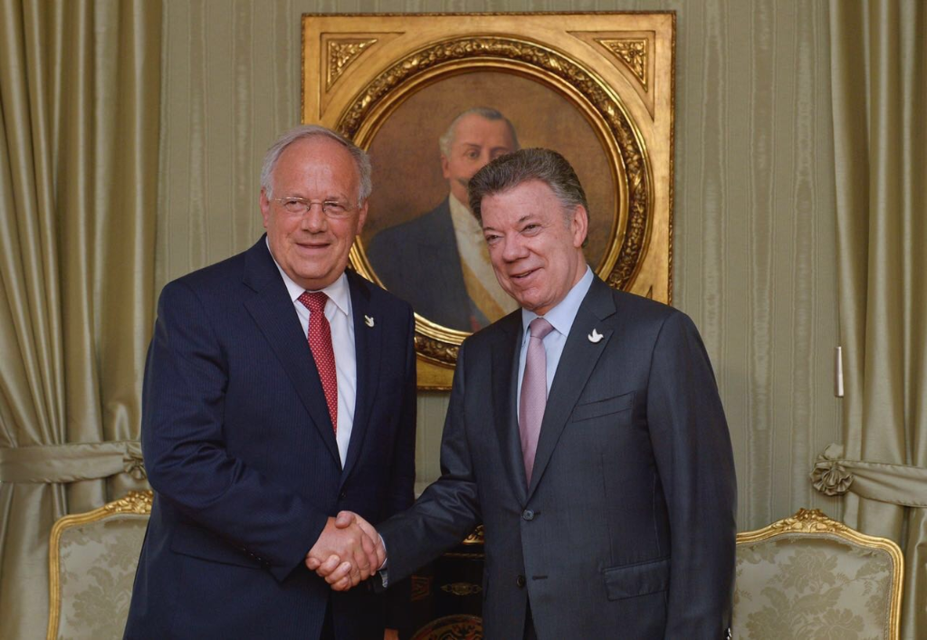 Treffen zwischen Bundespräsident und kolumbianischem Präsident Santos