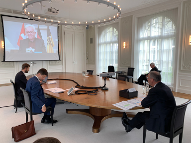 Arbeitsgespräch von Bundesrat Guy Parmelin mit Ministerpräsident Kretschmann 