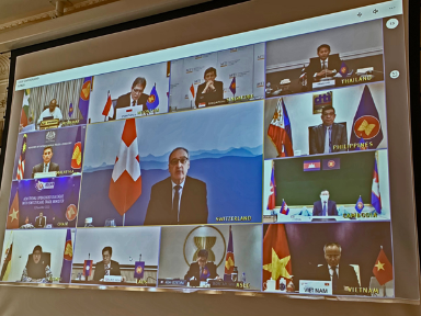 Bundesrat Guy Parmelin führt Dialog mit dem Verband Südostasiatischer Nationen