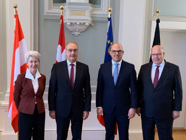Incontro quadrilaterale dei ministri dell’economia nel Principato del Liechtenstein 